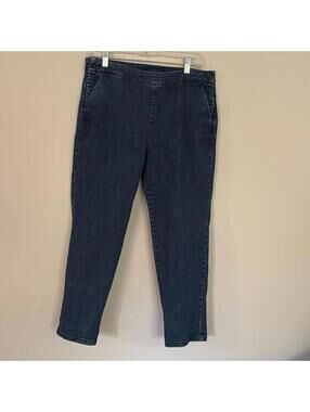 Talbots Petite Blue Slight Stretch Button Up Denim Jeans Basic Capsule Minimal